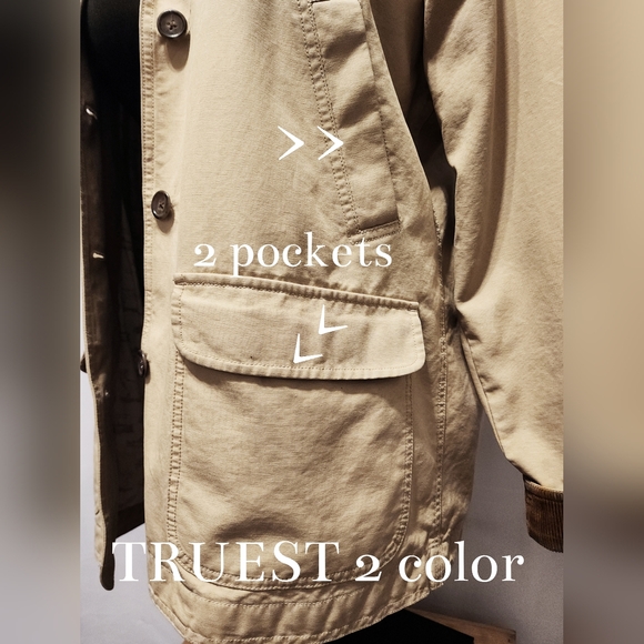 Mint 2BN cond (L) Women's L.L.Bean Lined button front jacket + cord trim accents - Picture 8 of 14